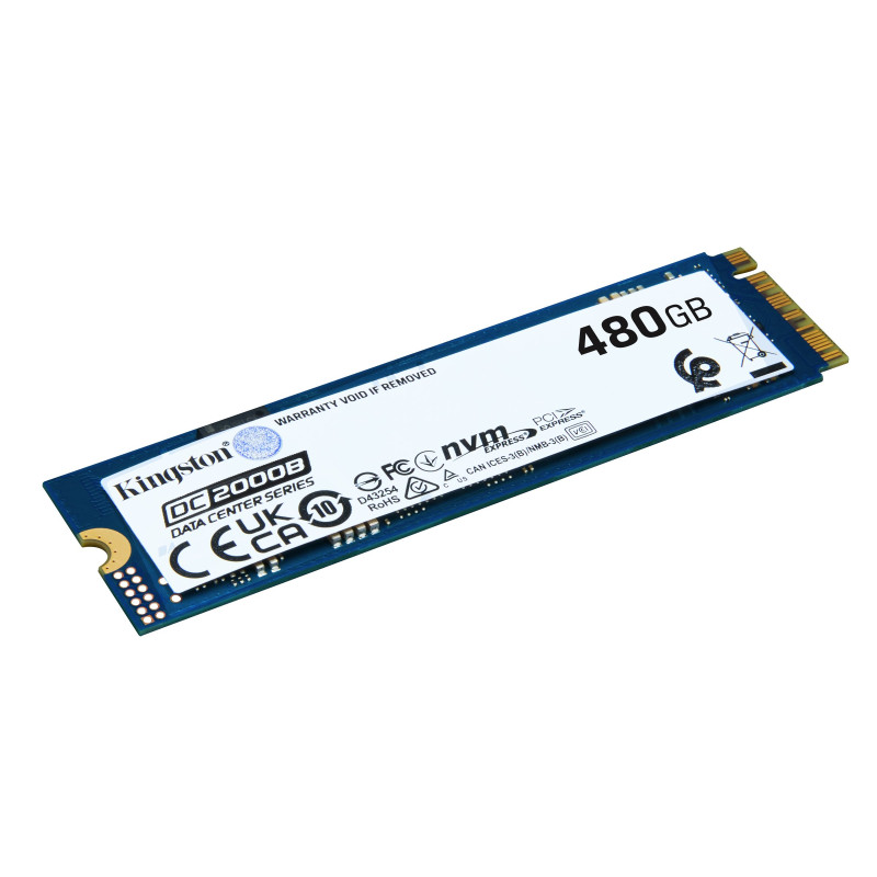 Ssd 480gb kingston data center dc2000b nvme pcie 4.0 x 4 m.2 2280