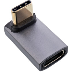 Adattatore inline usb4 spina/presa usb-c angolata in alto/in