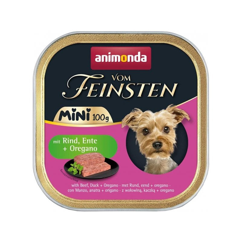 Mangime animonda vom feinsten adult mini manzo/anatra/origano per