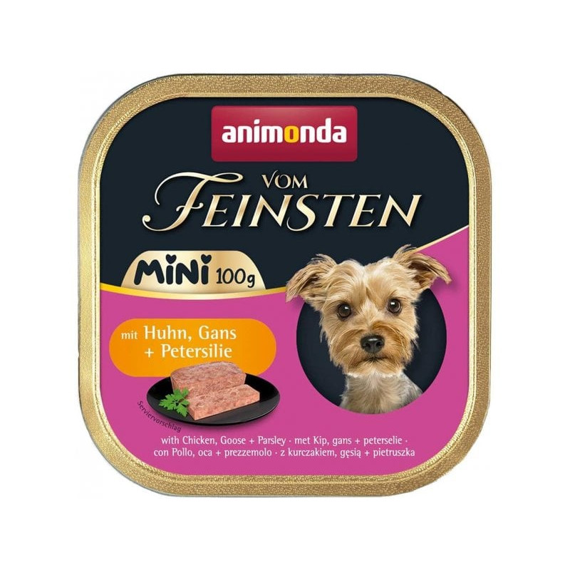 Mangime animonda vom feinsten adult mini pollo oca e prezzemolo per
