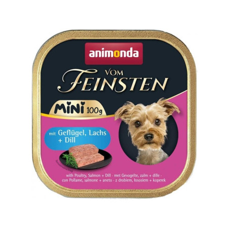 Mangime animonda vom feinsten adult mini pollame/salmone e aneto