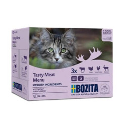 Cibo umido bozita tasty meat per gatti 12x85g