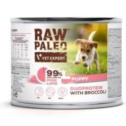 Cibo umido vetexpert raw paleo duoprotein con carne di maiale/agnello