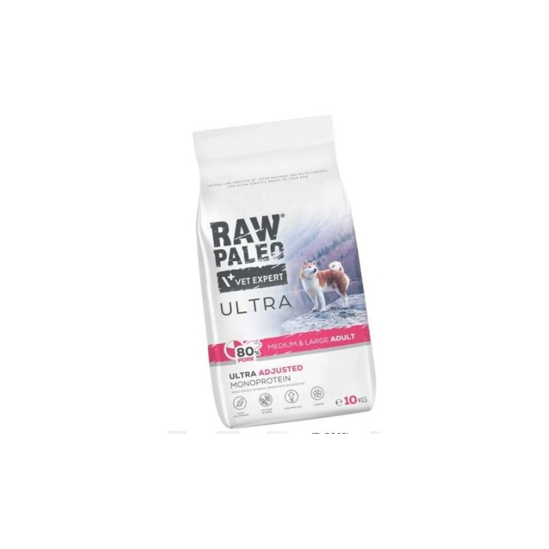 Cibo secco raw paleo ultra pork medium & large per cani adulti