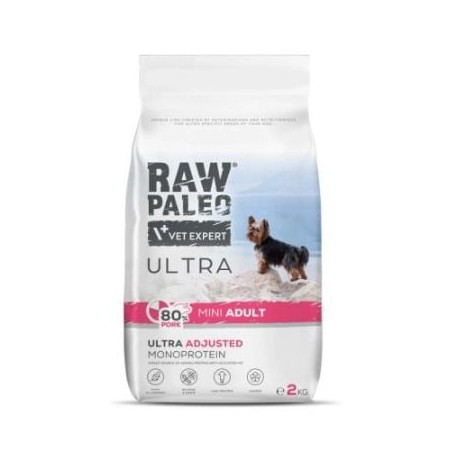 Cibo secco vet expert raw paleo ultra mini maiale per cani adulti