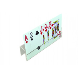 Porta carte da gioco sundo in plastica 25x5x6.5cm trasparente [pch007]