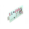 Porta carte da gioco sundo in plastica 25x5x6.5cm trasparente [pch007]