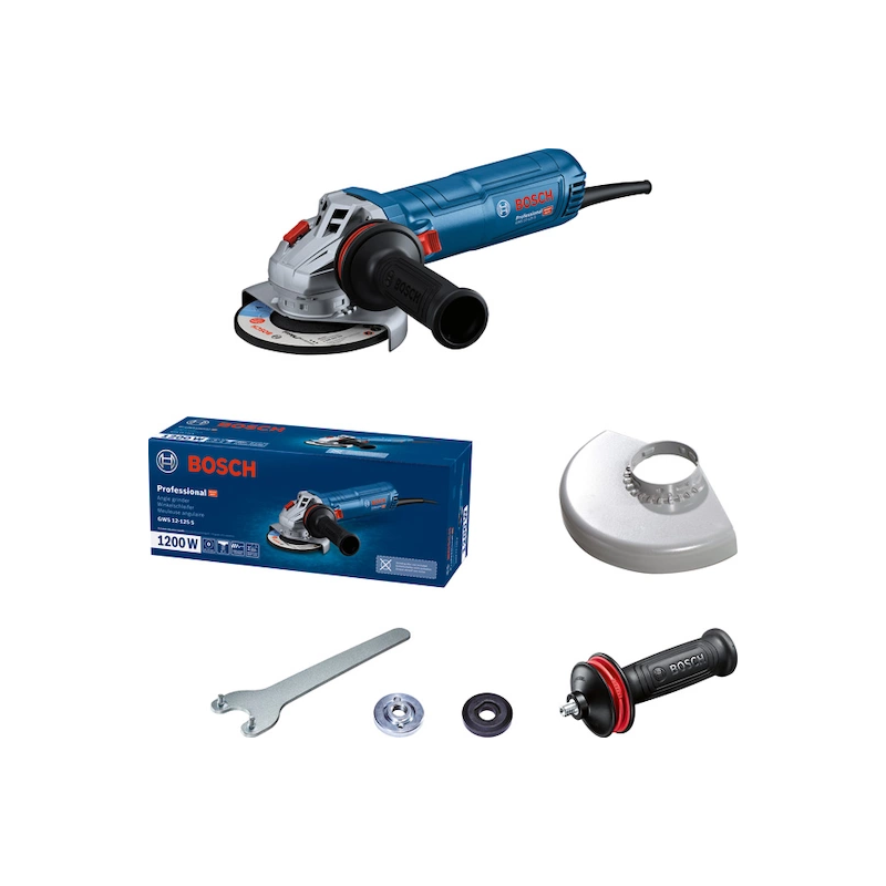 Smerigliatrice angolare bosch gws 12-125 s 1200w 125mm blu/nero