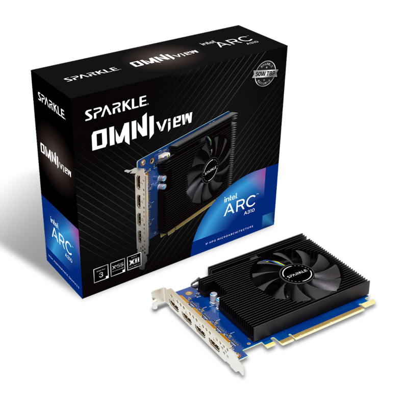 Scheda video intel sparkle intel arc a310 4gb omni view gddr6 4x
