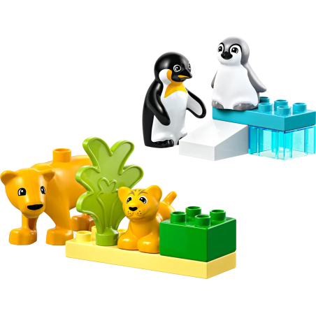 Lego duplo town 10442 famiglie di animali: pinguini e leoni 10pz