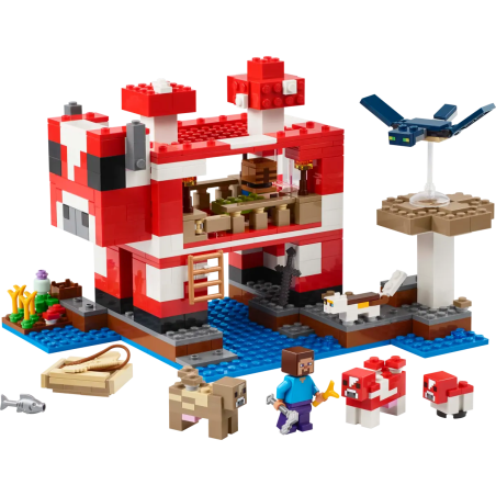 Lego minecraft 21270 la casa del mooshroom 500pz multicolore [21270]