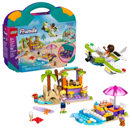 Lego friends 42672 valigia creativa da spiaggia e da viaggio 188pz