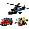 Lego city 60462 elicottero autopompa e sottomarino 874pz multicolore