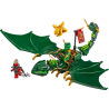Lego ninjago 71829 drago della foresta verde di lloyd 128pz multicolore