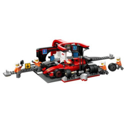 Lego city pit stop f1 e pit crew con auto ferrari 6+ 5figurine multicolore
