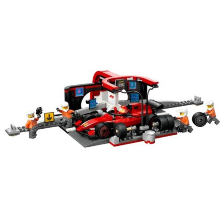Lego city pit stop f1 e pit crew con auto ferrari 6+ 5figurine multicolore