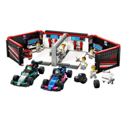 Lego city garage f1 e mercedes-amg e alpine cars 7+ 6figurine