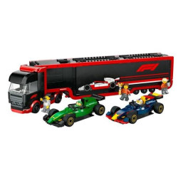 Lego city f1 camion con rb20 e amr24 f1 auto 8+ 5figurine multicolore