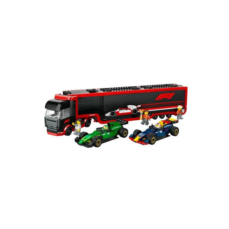 Lego city f1 camion con rb20 e amr24 f1 auto 8+ 5figurine multicolore