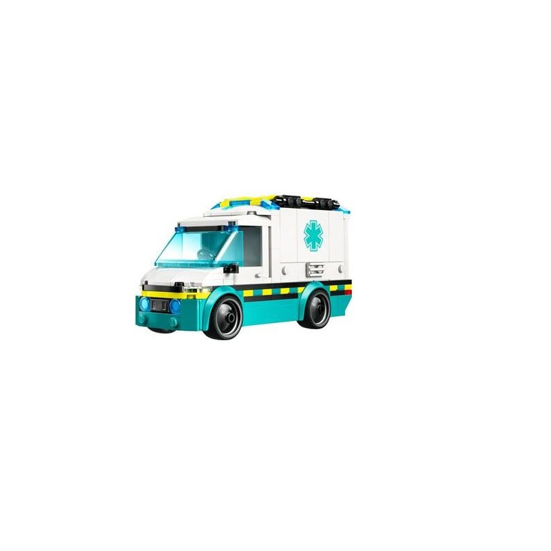 Lego city ambulanza di emergenza 5+ 2figurine multicolore 184pz [60451]