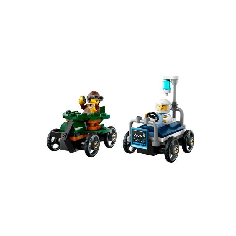 Lego city corsa: aereo contro letto d'ospedale 5+ 2figurine multicolore