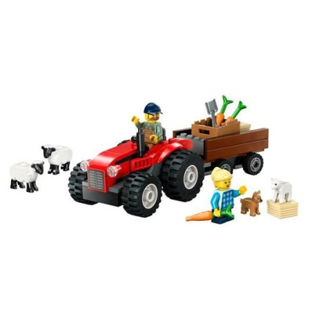 Lego city trattore agricolo con rimorchio 4+ 2figurine rosso/nero