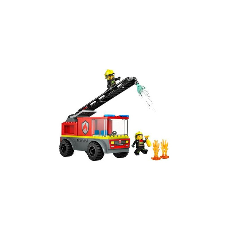 Lego city camion dei pompieri con scala 4+ 2figurine multicolore