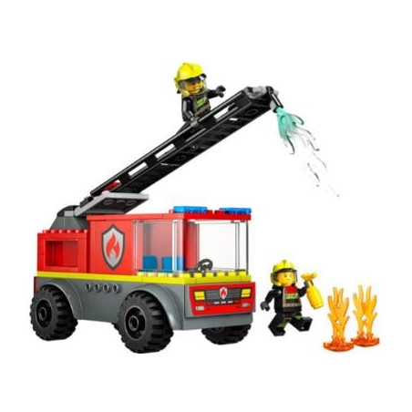 Lego city camion dei pompieri con scala 4+ 2figurine multicolore