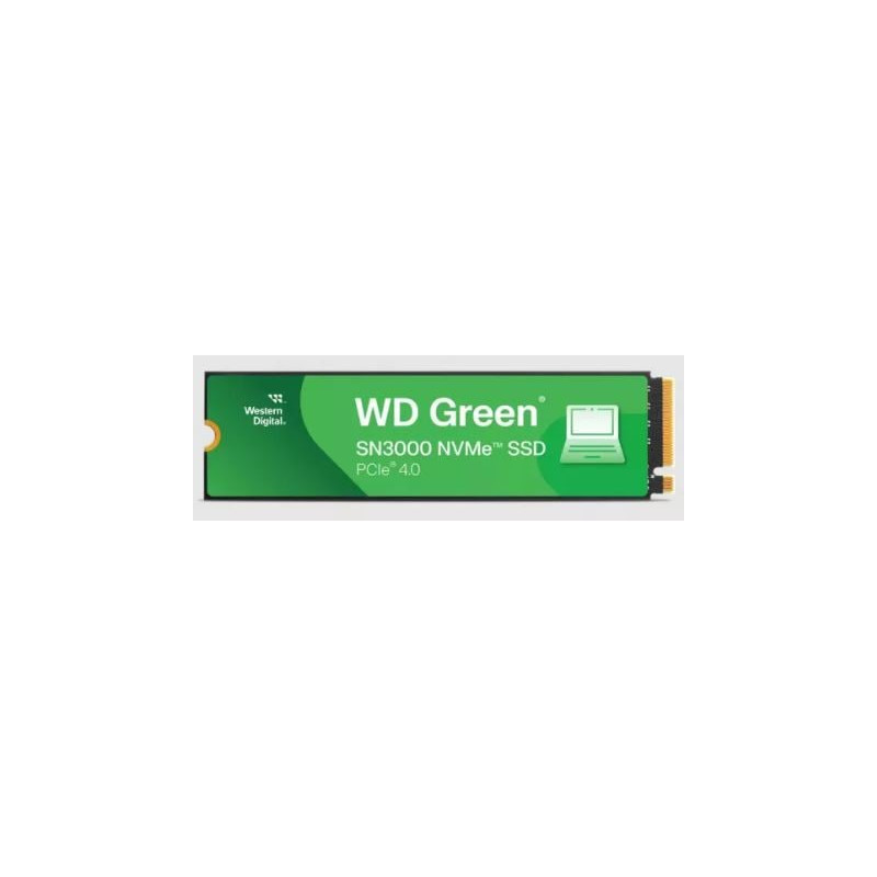 Ssd 500gb western digital sn3000 pcie 4.0 m.2 nvme verde [wds500g4g0e]
