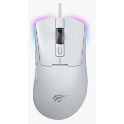 Mouse da gioco havit cablato/rgb/12000dpi/5v/6 pulsanti/cavo 1.6m/bianco