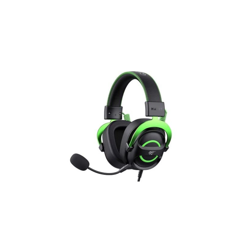 Cuffie havit h2002e da gioco cablato con microfono nero/verde [h2002e]