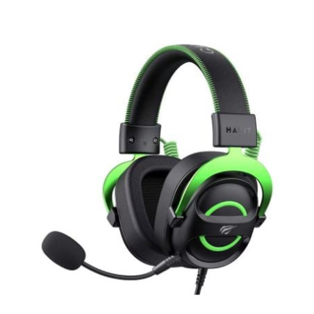 Cuffie havit h2002e da gioco cablato con microfono nero/verde [h2002e]
