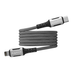 Cavo magnetico havit cb6298 con usb-c lightning nero [cb6298]