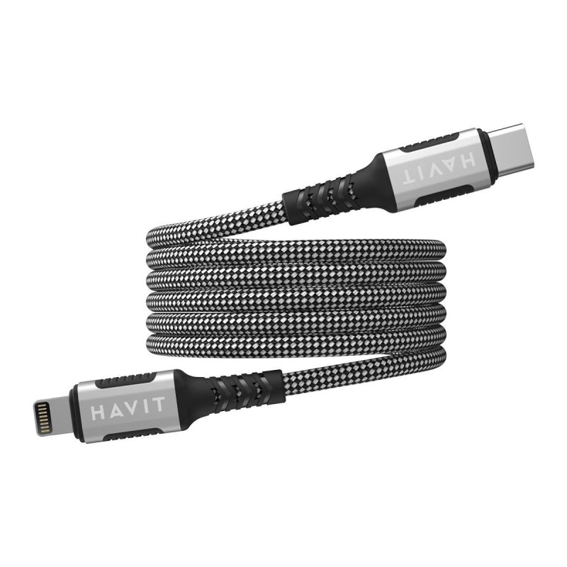 Cavo magnetico havit cb6298 con usb-c lightning nero [cb6298]