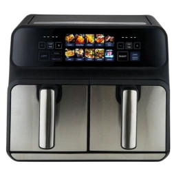 Friggitrice proficook pc-fr ad aria/doppia padella indipendente/8l/2200w/nero/argento
