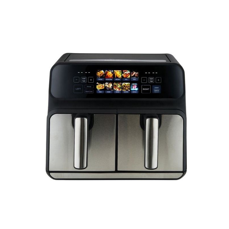 Friggitrice proficook pc-fr ad aria/doppia padella indipendente/8l/2200w/nero/argento