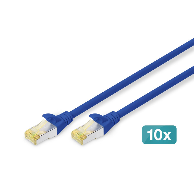 Cavo di rete patch digitus cat 6a s/ftp 0.25m/blu/10pz [dk-1644-a-0025-b-10]