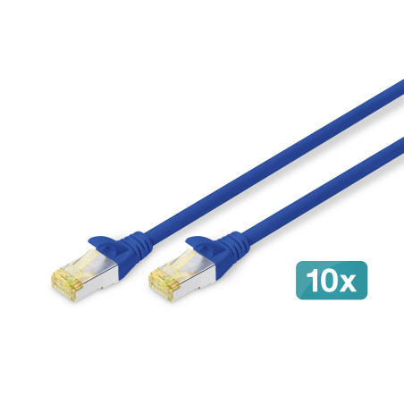 Cavo di rete patch digitus cat 6a s/ftp 0.25m/blu/10pz [dk-1644-a-0025-b-10]