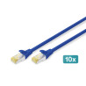 Cavo di rete patch digitus cat 6a s/ftp 0.25m/blu/10pz [dk-1644-a-0025-b-10]