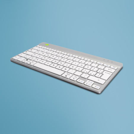 Tastiera r-go tools ergonomica wireless bluetooth qwerty bianco