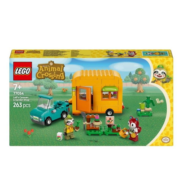 Lego animal crossing negozio di roulotte e giardini di leif multicolore