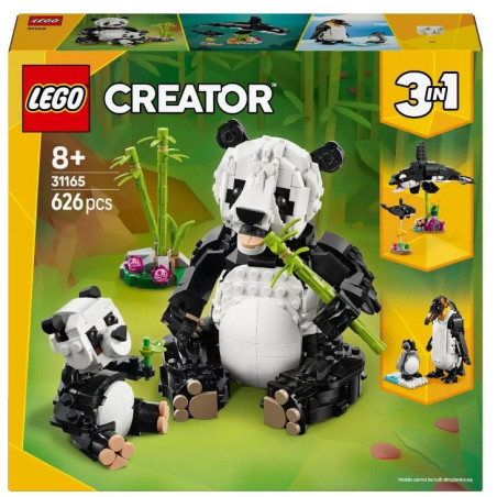 Lego creator animali selvatici la famiglia dei panda multicolore
