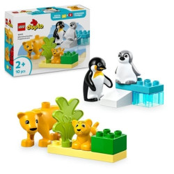Lego duplo famiglie di animali selvatici pinguini e leoni multicolore