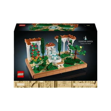 Lego icons giardino della fontana multicolore 1302pz [10359]