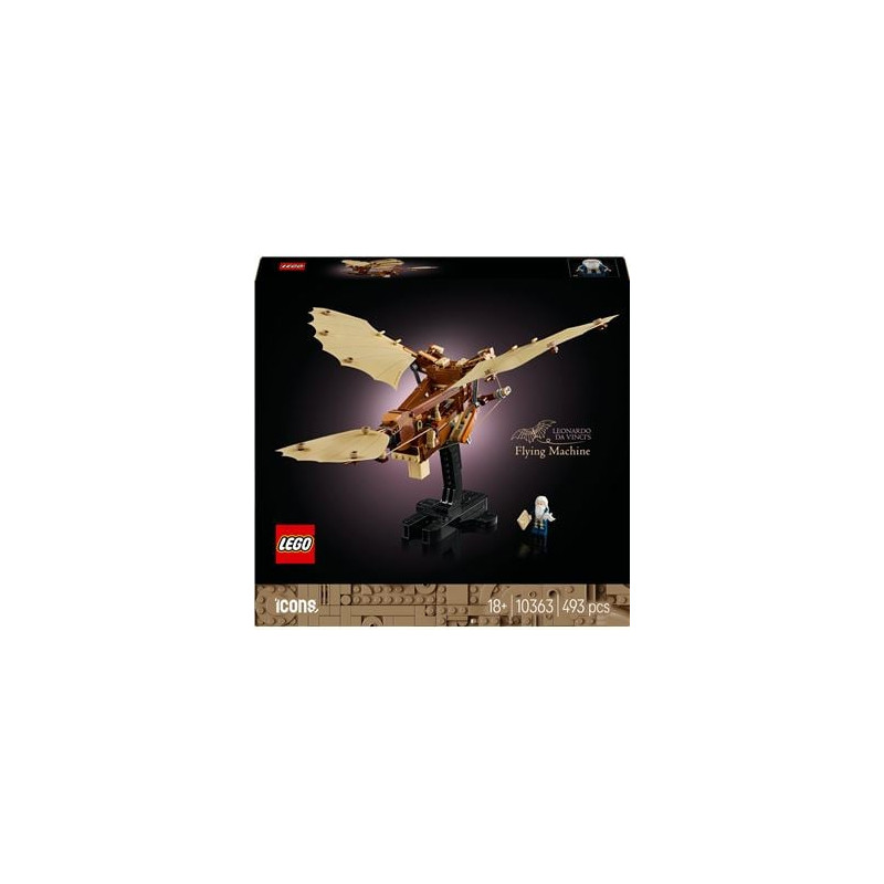 Lego icons macchina volante di leonardo da vinci multicolore 488pz