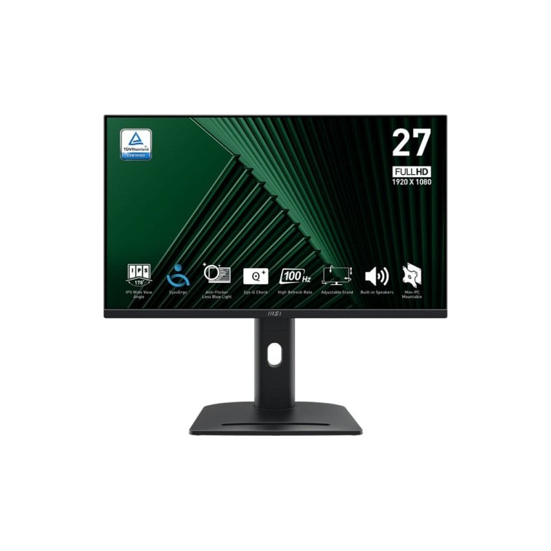 Monitor led 27" msi pro mp275pg full hd 1920x1080 1ms classe