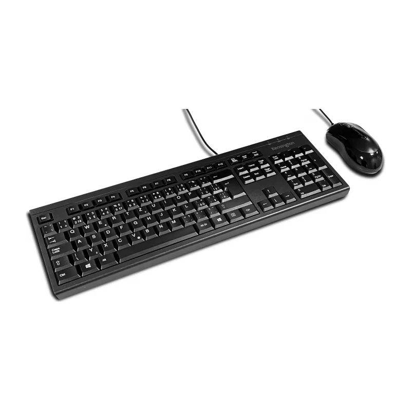 Tastiera kensington km100 eq con mouse/cablato/azerty/1000dpi/nero