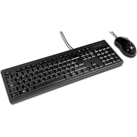Tastiera kensington km100 eq con mouse/cablato/azerty/1000dpi/nero