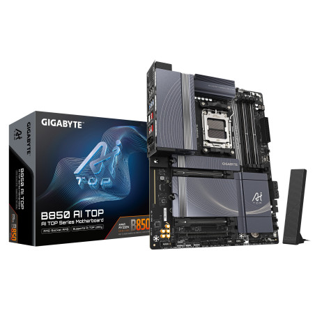Scheda madre gigabyte b850 ai top am5 atx 4xddr5 nero [b850 ai top]