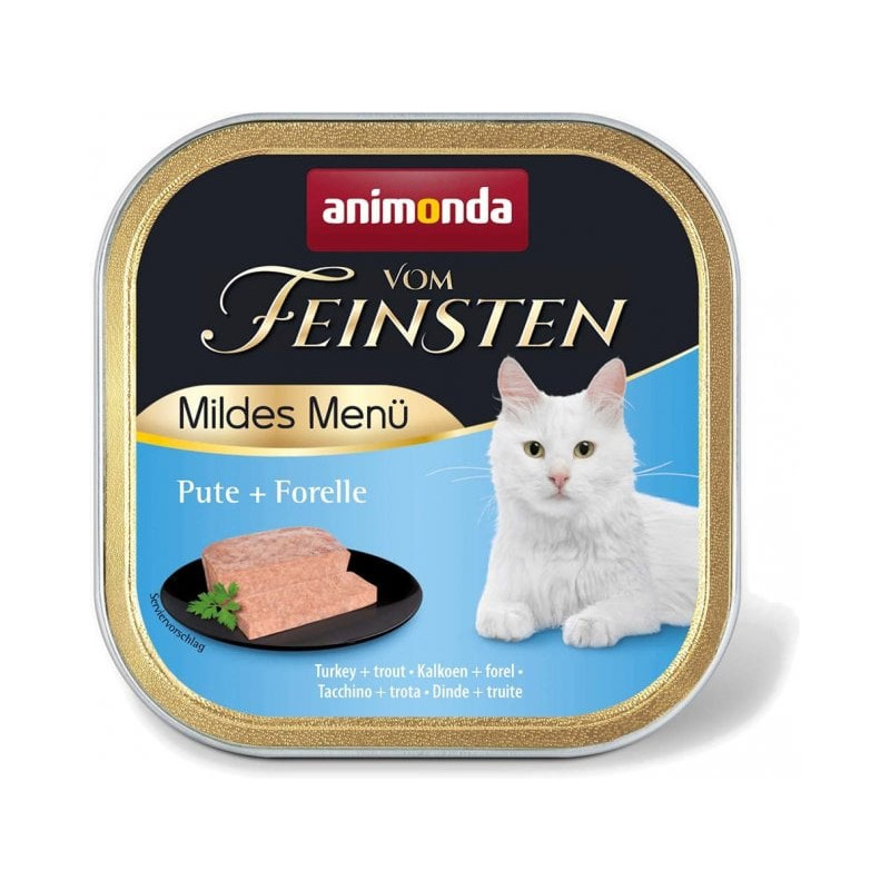 Mangime animonda vom feinsten mildes menu tacchino e trota per gatti